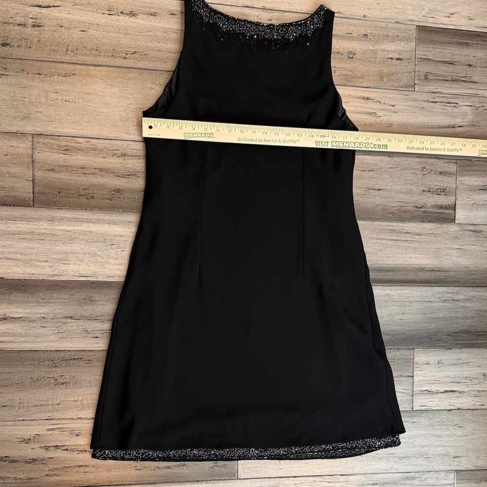 NWOT R&M Richards Black Dress with Embellished Neckline - Picture 8 of 9